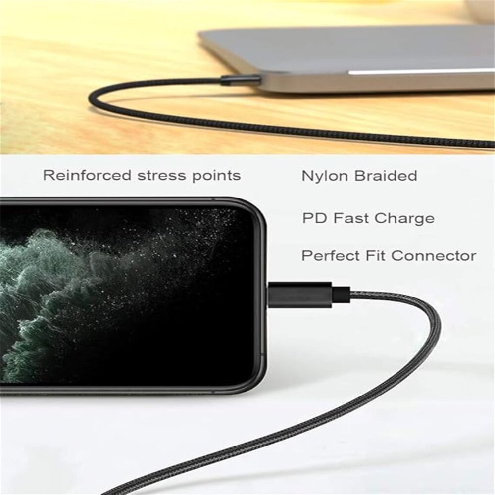 3pcs 3FT Charging Cable, Type C-L - Picture 3 of 4